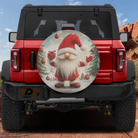 Holiday Winter Gnome Wheel Cover, Christmas Gnome Spare Tire Cover, Festive Xmas Tire Protector, Waterproof Seasonal Decor for Jeep SUV