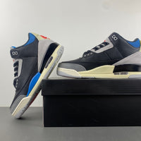 Low Top Sneakers, Blue Black Red Gray Colorway, Leather Footwear, Lace Up Design, Casual Gift for Sneaker Fans
