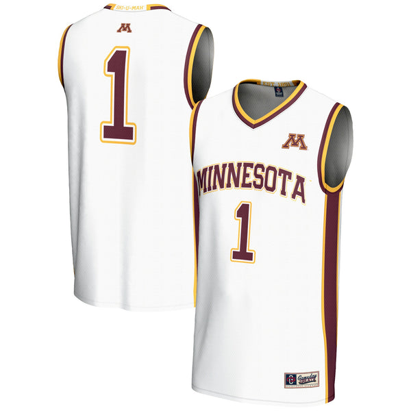 #1 Minnesota Golden Gophers Lightweight Basketball Jersey - White