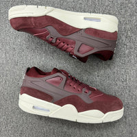Low Top Basketball Shoes, Burgundy Brown Colorway, Lace Up Design, Casual Gift for Shoe Lovers