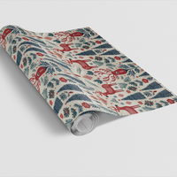 Nordic Deer Christmas Gift Wrap, Scandi Reindeer Wrapping Paper, Evergreen Forest Holiday Wrapping Paper, Adorable Xmas Gift Wrap, Winter Paper