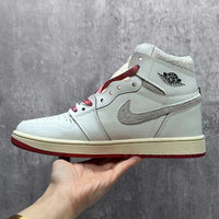 High Top Sneakers, Red Colorway, Lace Up Design, Casual Gift for Sneaker Fans