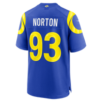 Los Angeles Rams Bill Norton Royal Team Game Jersey