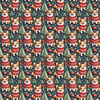 Dog Sweater Holiday Wrapping Paper, Corgi Christmas Wrapping Paper, Adorable Puppy Gift Wrapping Paper, Xmas Wrap for Corgi Lovers