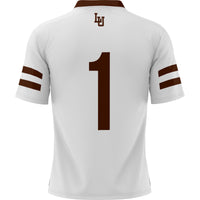 #1 Lehigh Mountain Hawks Football Jersey - White
