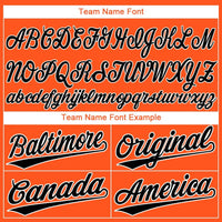 Custom Baseball Jersey - Orange Black-White