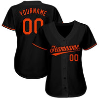 Custom Baseball Jersey - Black Orange
