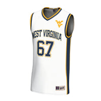 West Virginia Mountaineers Lightweight Collegiate Basketball Fashion Jersey - White