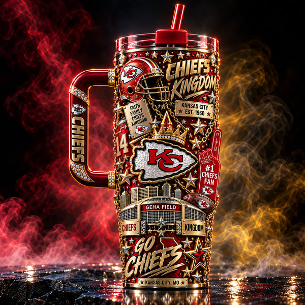 KC Kingdom - Gold-Stacked Fan Pride Tumbler - main