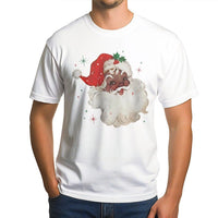 Vintage African American Santa Shirt, Black Santa Christmas T-Shirt, Retro Black Santa Graphic Tee, Holiday Season Shirt, Xmas Present Tee