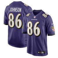Baltimore Ravens Cornelius Johnson Purple Team Game Jersey