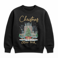Rockefeller Center Tree Sweatshirt, New York Christmas Sweatshirt, NYC Holiday Travel Sweatshirt, Winter City Crewneck, Girls Trip Present