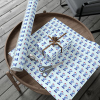 Santa Hat Guitar Player Gift Wrap, Rock Elephant Wrapping Paper, Music Lover Christmas Wrapping Paper Roll