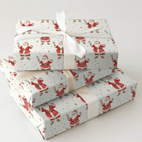 Watercolor Whisk Holiday Gift Wrap Roll, Baking Santa Christmas Wrapping Paper, Cookie Baker Present Paper, Kitchen Chef Gift Wrap