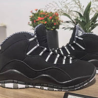 High Top Sneakers, Black Colorway, Lace Up Design, Casual Gift for Sneaker Fans