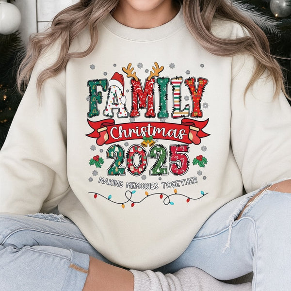 Making Memories Together Sweatshirt, Family Christmas 2025 Sweatshirt, Matching Family Holiday Sweater, Custom Xmas Crewneck 