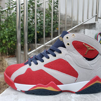 Sneakers, Red Colorway, Lace Up Design, Casual Gift for Sneaker Fans