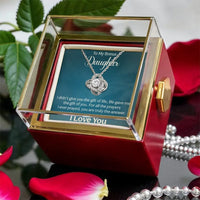 Stepdaughter Love Knot Pendant, Bonus Daughter Love Knot Necklace, CZ Love Knot Jewelry, Stepdaughter Christmas Present, Bonus Daughter Present