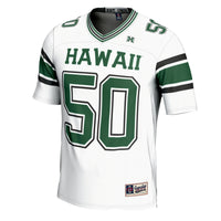 #1 Hawaii Rainbow Warriors Football Jersey - White