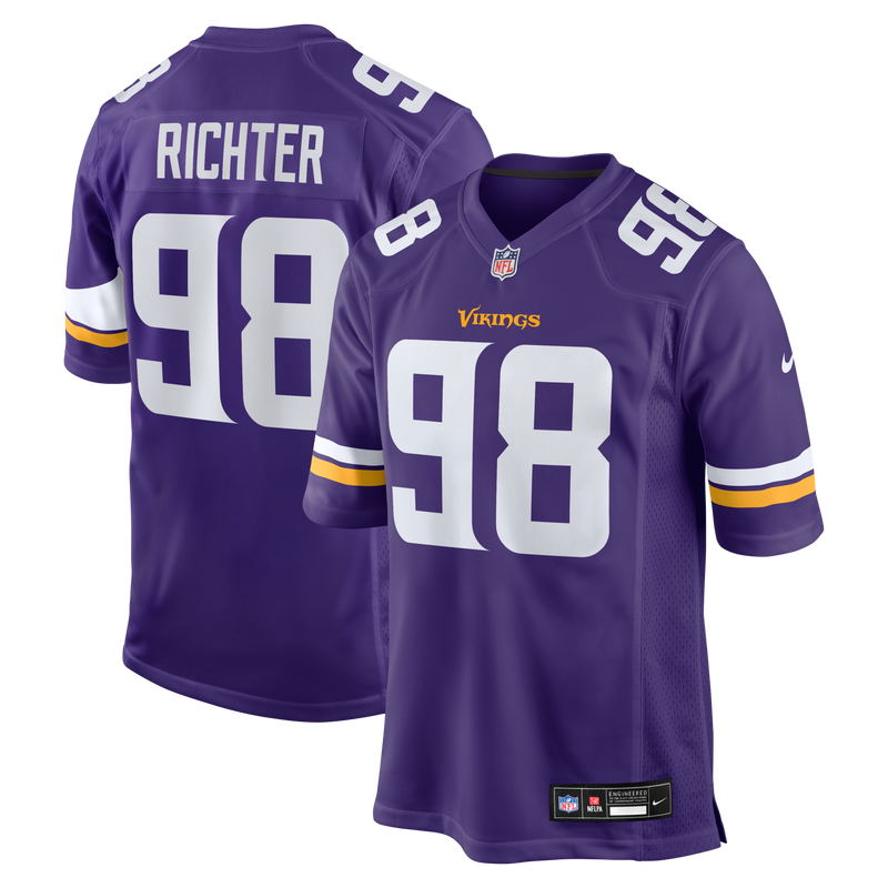 Minnesota Vikings Bo Richter Purple Team Game Jersey