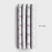 Western Holiday Gift Wrap, Cowboy Snowman Wrapping Paper, Watercolor Pink Bandana Snowman Wrapping Paper, Rustic Country Christmas Wrap