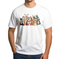 Adorable Holiday Puppy Shirt, Christmas Dogs Graphic T-Shirt, Festive Dog Lover Tee, Winter Animal Graphic Top, Christmas Present for Dog Mom