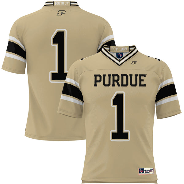 #1 Purdue Boilermakers Endzone Football Jersey - Gold