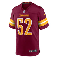 Washington Commanders Jamin Davis Burgundy Player Game Jersey