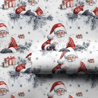 Whimsical Christmas Gift Wrap, Santa Playing Cards Wrapping Paper, Holiday Present Paper, Festive Xmas Wrapping Paper Roll, Winter Gift Wrap