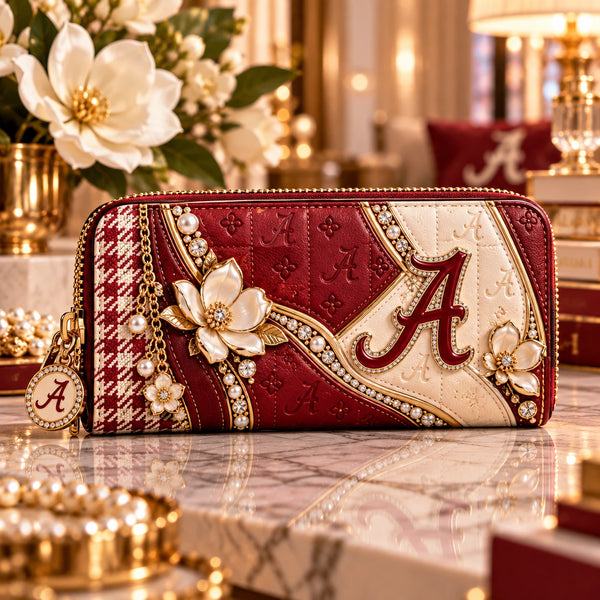 ALA Script - Crimson, Cream and Quiet Ornament - main