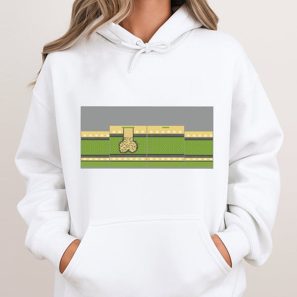 Pixel Art Novelty Sweatshirt, Humorous Meme Ugly Christmas Hoodie, Adult Holiday Party Hooded Pullover, Retro Xmas Meme Graph
