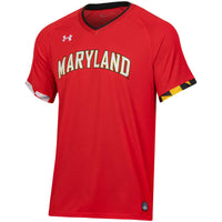 Red Maryland Terrapins Softball V-Neck Jersey