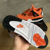 Mid Top Sneakers, Orange Black Colorway, Lace Up Design, Casual Gift for Sneaker Fans