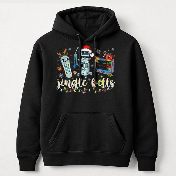 Adorable Medical Equipment Holiday Sweatshirt, Nurse Christmas Hoodie, Festive RN Pullover, Nursing Student Hooded Sweater, H