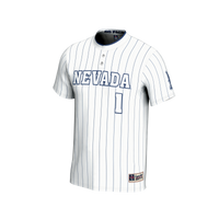 #1 Nevada Wolf Pack Lightweight Collegiate Softball Fashion Jersey - White