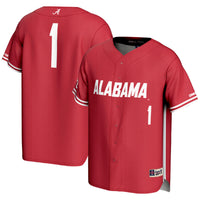 #1 Alabama Crimson Tide Lightweight Baseball Fashion Jersey - Crimson