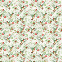 Christmas Bird Gift Wrap, Holiday Hummingbird Wrapping Paper, Nature Winter Paper Roll, Festive Hummingbird Wrapping Paper, Xmas Gift Wrap