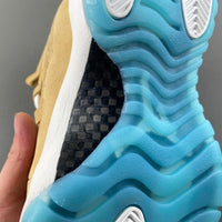 Low Top Sneakers, Lake Green White Yellow Colorway, Lace Up Design, Casual Gift for Sneaker Fans