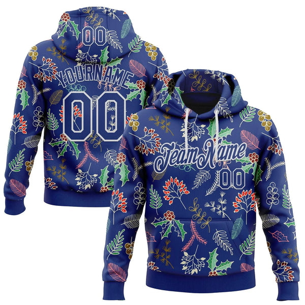 Personalized Name Number Holiday Hoodie, Custom Christmas Sports Hoodie, Athletic Team Pullover Hoodie, Game Day Winter Sweat