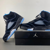 Mid Top Sneakers, Blue Black Colorway, Lace Up Design, Casual Gift for Sneaker Fans
