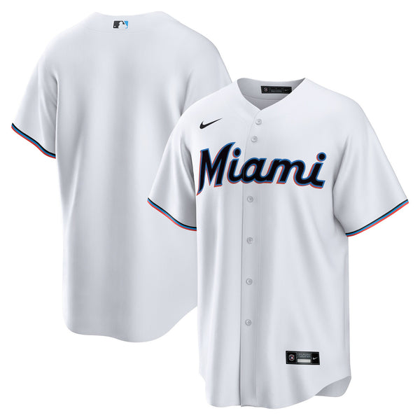 Miami Marlins White Home Blank Replica Jersey