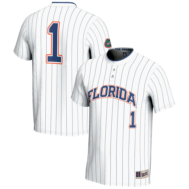 #1 Florida Gators Lightweight Softball Jersey - White