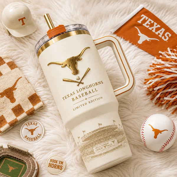 TEX Ballpark Heritage - Gold Longhorn Crest on Cream - main