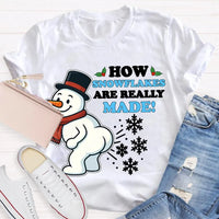 Festive Holiday Graphic Tee, Snowman Snowflake Christmas T-Shirt, Adorable Winter Snowman Shirt, Unisex Merry Christmas Tee, Xmas Holiday Present