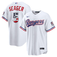 Fourth of July Texas Rangers Corey Seager White USA 250 Stadium Jersey
