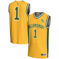 #1 William & Mary Tribe Lightweight Basketball Jersey - Gold