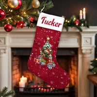 Adorable Dog Breed Holiday Stocking, Personalized Chihuahua Christmas Stocking, Custom Puppy Xmas Stocking, Pet Lover Holiday Decor Present