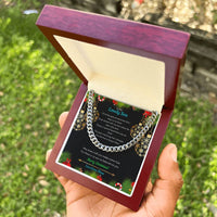 Holiday Present from Mom, Christmas Present for Son Cuban Link Chain Necklace, Mens Cuban Link Chain, Son Christmas Jewelry, Steel Chain Necklace