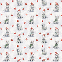 West Highland Terrier Gift Wrap, Westie Christmas Wrapping Paper, Festive Westie Wrapping Paper, Adorable Westie Holiday Gift Wrap