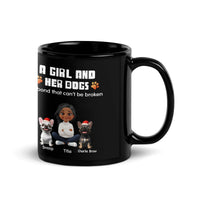 Custom Girl and Dogs Coffee Mug, Personalized Dog Mom Mug, Adorable Pet Lover Ceramic Mug, Holiday Christmas Keepsake Present for Her